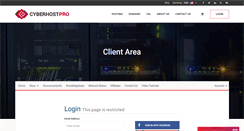 Desktop Screenshot of portal.cyberhostpro.com